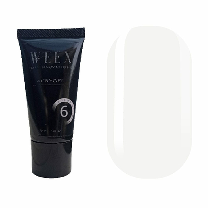 Акрил-гель WEEX Acrylgel №6, 30 мл, Выбор объема: 30 мл, Выбор оттенка: №6