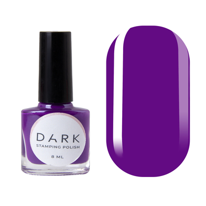 DARK Stamping polish №08, фиолетовый, 8 мл, фото 2