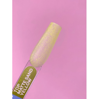 Матовий топ без липкого шару, LUNA Top Matte Sand Yellow, 13 мл, Вибір відтінку: Yellow, зображення 2