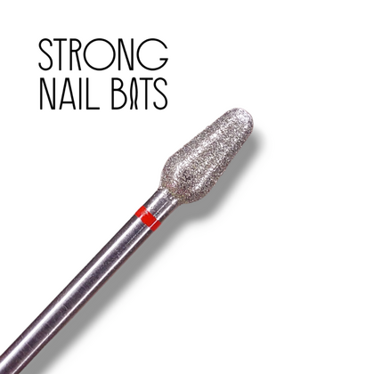 Фреза алмазная STRONG NAIL BITS груша красная 0,5 см, фото 2