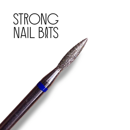Фреза алмазная STRONG NAIL BITS пламя синяя 0,21 мм SET 10шт, Другой вариант: SET (10 шт), фото 2