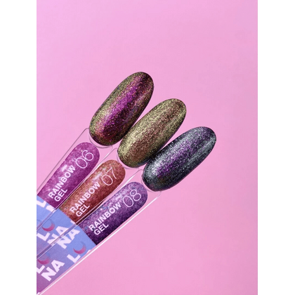 Гель-глиттер LUNA Rainbow Gel №8, 5 мл, Вибір відтінку: №8, зображення 2