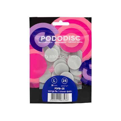 Спонж-файл для педикюрного диска PODODISC STALEKS PRO L (25 шт.)