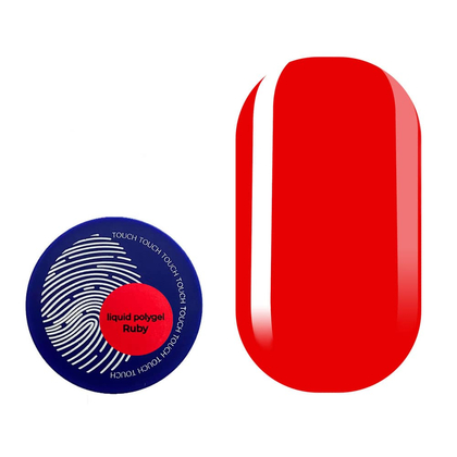 Полигель Touch Neon liquid polygel Ruby, 15 мл, Выбор объема: 15 мл, Выбор оттенка: Ruby