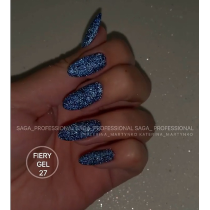 Гель-лак Saga Professional Fiery gel № 27 светоотражающий, 9 мл, фото 3