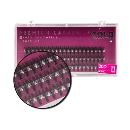 Ресницы-пучки ZOLA 20D (11mm)