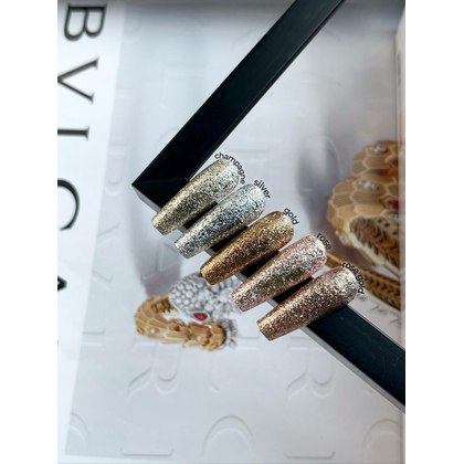 Жидкая фольга GÉMELY ex GA&MA Platinum Champagne, 5 г, Выбор оттенка: Champagne, фото 3