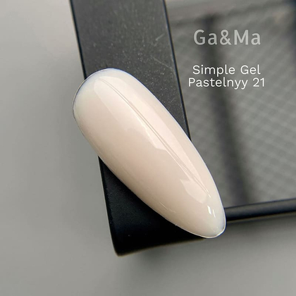 Гель GÉMELY ex GA&MA Simple gel №21 пастельний, 15 мл, Вибір об'єму: 15 мл, Колір колекції: №21, зображення 2