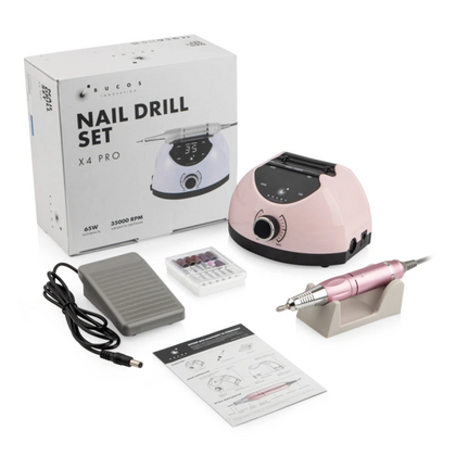 Фрезер BUCOS Nail Drill X4 Pro Smooth Pink (65W/35000 об.), фото 3