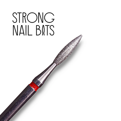 Фреза алмазная Strong nail bits PREMIUM пламя красная, 0,20 см, Другой вариант: 1 шт