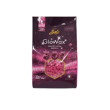 Гарячий плівковий віск у гранулах Italwax Glowax Cherry Pink - Рожева Вишня 400 г. (для обличчя)