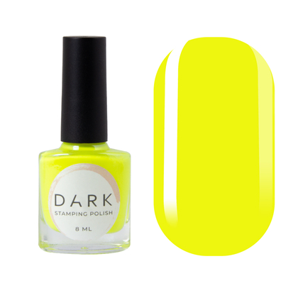 DARK Stamping polish №24, неоновый желтый, 10 мл, фото 2