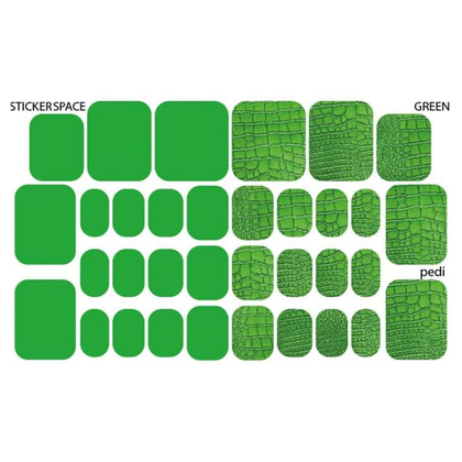 Стикеры Stickersspace на липкой основе для педикюра Green pedi