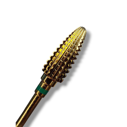 Фреза твердосплавная золотая STRONG NAIL BITS кукуруза зеленая 0,50 мм, фото 2