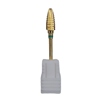 Фреза твердосплавная золотая STRONG NAIL BITS кукуруза зеленая 0,50 мм, фото 3