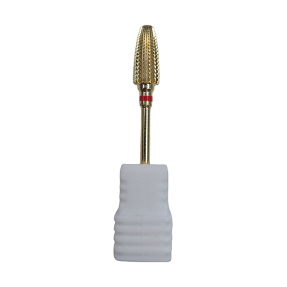 Фреза твердосплавная золотая STRONG NAIL BITS кукуруза красная 0,50 мм, фото 3