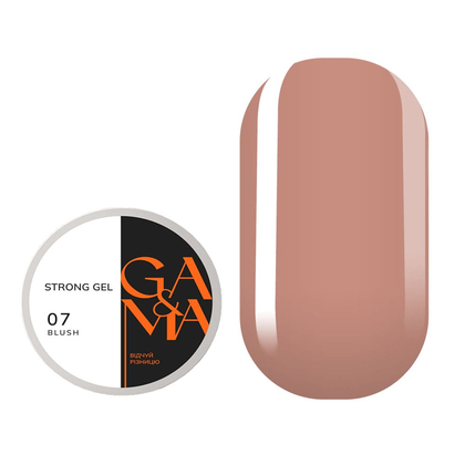 Гель GÉMELY ex GA&MA Strong gel №7 Blush, 30 мл, Вибір відтінку: №7