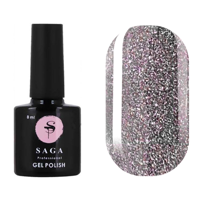 Гель-лак Saga Professional Fiery gel № 5 шампань светоотражающий, 10 мл