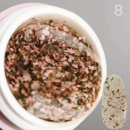Гель SAGA Professional Flower Gel 8, 5 мл, Выбор оттенка: №8, фото 3