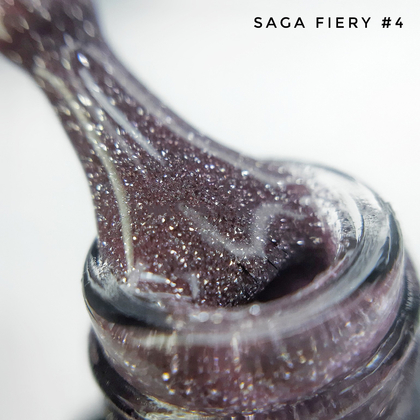 Гель-лак Saga Professional Fiery gel № 4 бежевый светоотражающий, 9 мл, фото 3