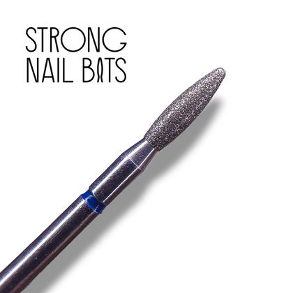 Фреза алмазная Strong nail bits PREMIUM пламя синяя, 0,23 мм SET, Другой вариант: SET (10 шт), фото 2