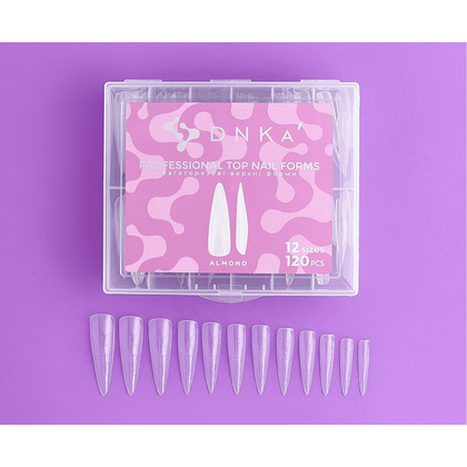 Верхние формы DNKa Top Nail Forms Almond, 120 шт