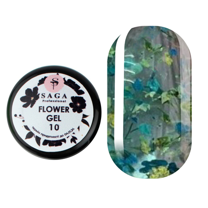 Гель SAGA Professional Flower Gel 10, 5 мл, Вибір відтінку: №10