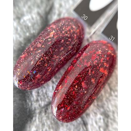 Гель-лак Saga Professional Fiery gel № 30 светоотражающий, 9 мл, фото 3