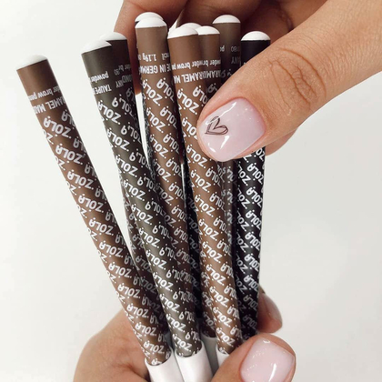 ZOLA Олівець для брів пудровий Powder Brow Pencil (Caramel), зображення 4