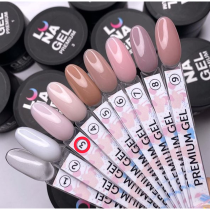 Камуфлирующий гель LUNA Premium gel 2, молочный, 30 мл, Выбор объема: 30 мл, Цвет коллекции: №2, фото 3