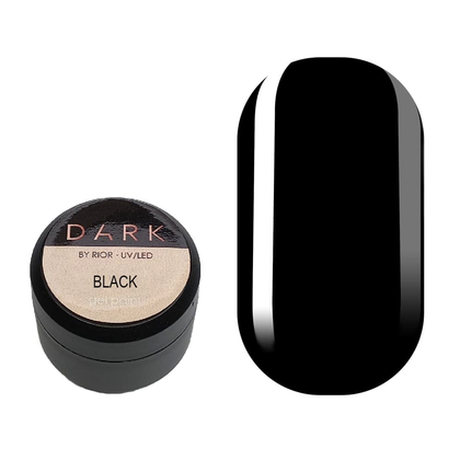 Dark Black gel paint, 4 ml