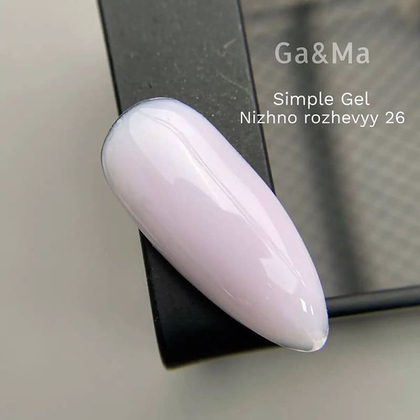Гель GÉMELY ex GA&MA Simple gel №26 ніжно-рожевий, 15 мл, Вибір об'єму: 15 мл, Колір колекції: №26, зображення 2, призначення