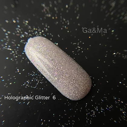 Гель-лак GÉMELY ex GA&MA Holographic Glitter №6, 10 мл, фото 2
