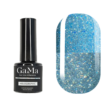 Гель-лак GÉMELY ex GA&MA Holographic Glitter №4, 10 мл