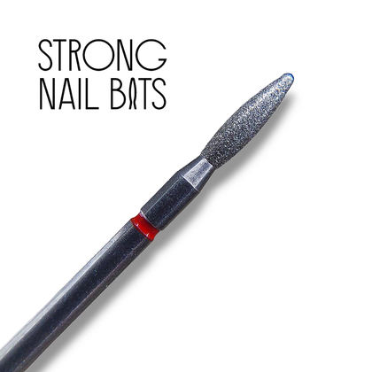 Фреза алмазная Strong nail bits PREMIUM пламя красная, 0,23 мм, Другой вариант: 1 шт