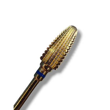 Фреза твердосплавная золотая STRONG NAIL BITS кукуруза синяя 0,50 мм, фото 2