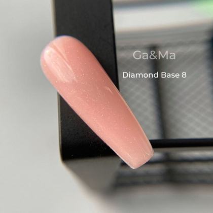 База GÉMELY ex GA&MA Diamond №8 з шимером, 15 мл, зображення 2, призначення