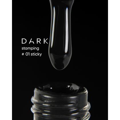 DARK Stamping polish №01, черный STICKY, 10 мл
