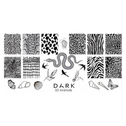 Пластина для стемпинга DARK 03 Animals, фото 2