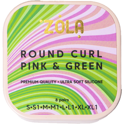 Валики для ламинирования ZOLA, Round Curl Pink&Green (S, S1, M, M1, L, L1, XL, XL1)