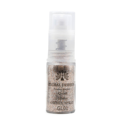 Сухой спрей для градиента Global Fashion Ombre Spray GLITTER, №1, розовое золото, 10 г (GL), Выбор оттенка: №1