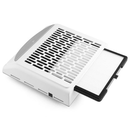 Вытяжка для маникюра BUCOS CYCLONE V2 на 100W с НЕРА фильтром, белая + USB, фото 2