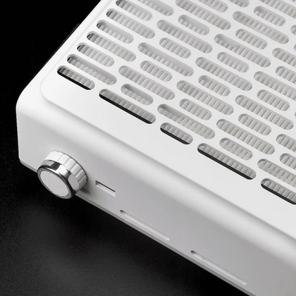 Вытяжка для маникюра BUCOS CYCLONE V2 на 100W с НЕРА фильтром, белая + USB, фото 5