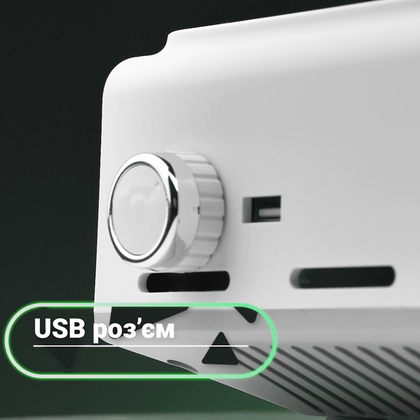 Вытяжка для маникюра BUCOS CYCLONE V2 на 100W с НЕРА фильтром, белая + USB, фото 7