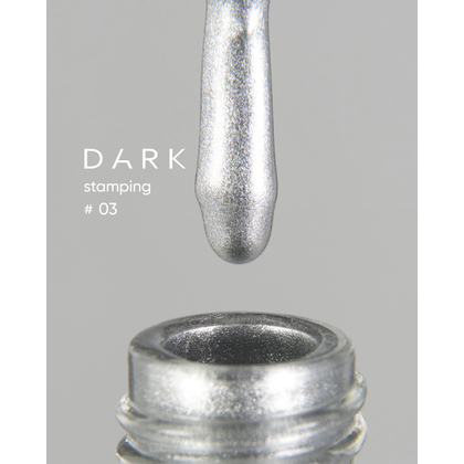 DARK Stamping polish №03, серебряный, 10 мл
