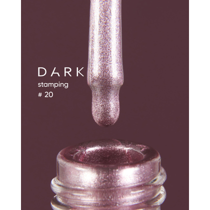 DARK Stamping polish №20, розовое золото металлик, 10 мл