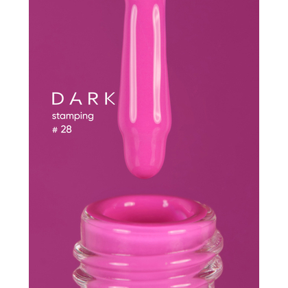 DARK Stamping polish №28, неоновый розовый, 10 мл, фото 2