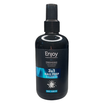 Универсальное средство Enjoy Professional 3в1 Nail Prep & Cleanser, с распылителем, 250 мл, Выбор объема: 250 мл