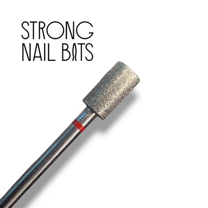 Фреза алмазная STRONG NAIL BITS цилиндр красная 0,5 см, фото 2
