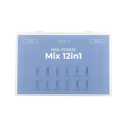 Типси для нарощування Touch Mix, 12 в 1, 288 шт, Інший варіант: 12 в 1